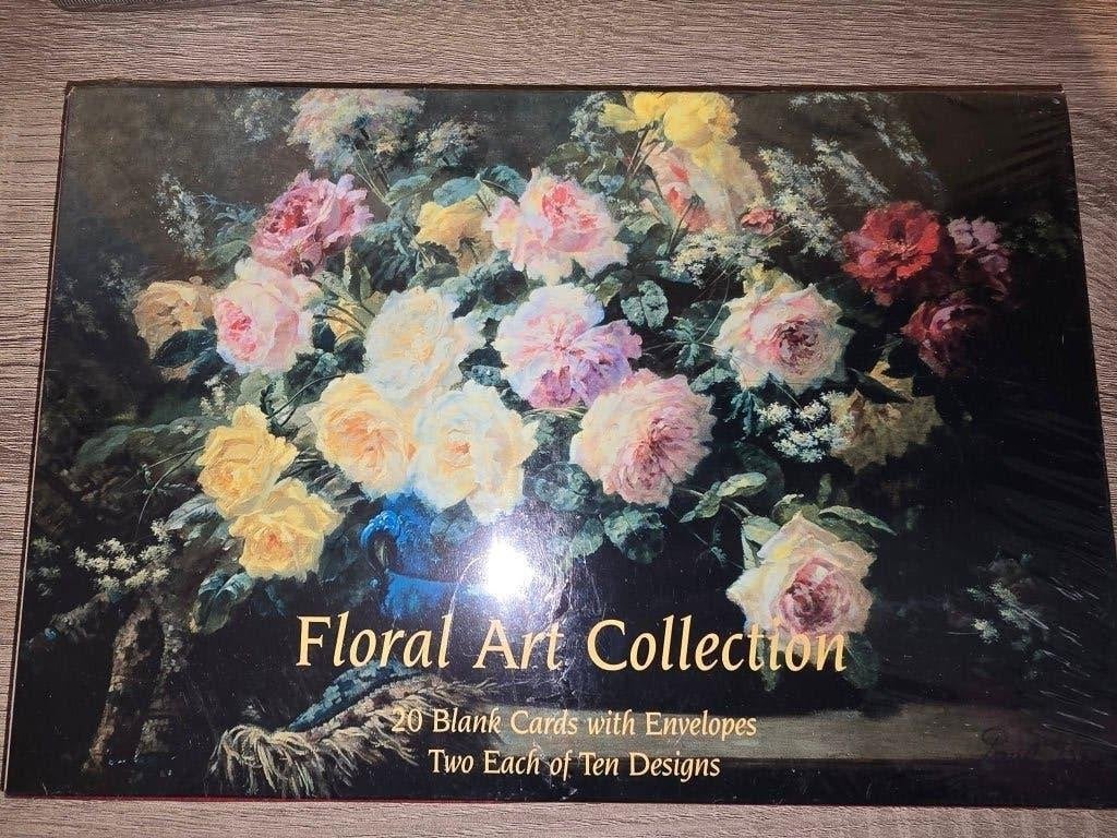 Floral Art Collection - 20 blanco kaarten met enveloppen, Ophalen of Verzenden, Nieuw, Natuur, Blanco kaart of Basiskaart
