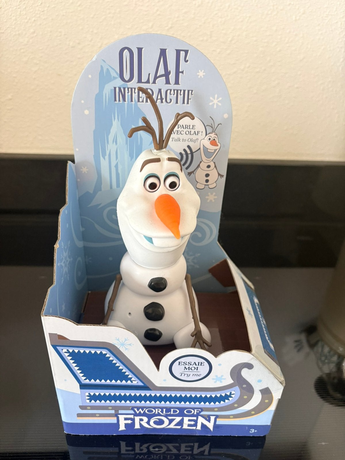Disney parks paris olaf interactieve pop, Verzamelen, Disney, Ophalen of Verzenden, Overige figuren, Zo goed als nieuw, Beeldje of Figuurtje