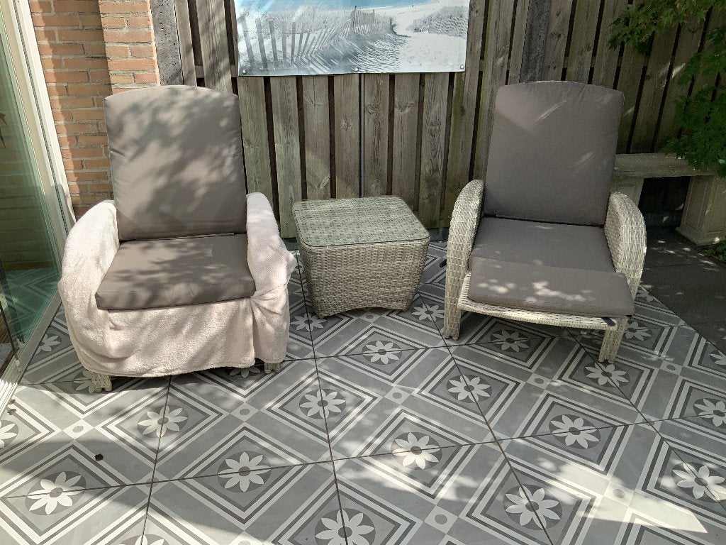Tuinset, Gebruikt, Wicker, Tuinset, Ophalen