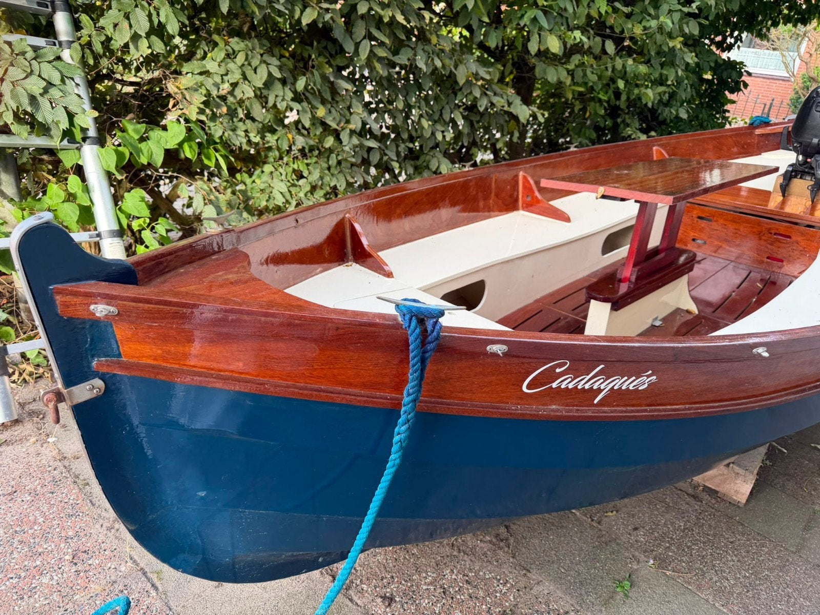 Prachtige Venetiaanse Sloep 5,5m met 4 PK Motor, Watersport en Boten, Ophalen, Trailer