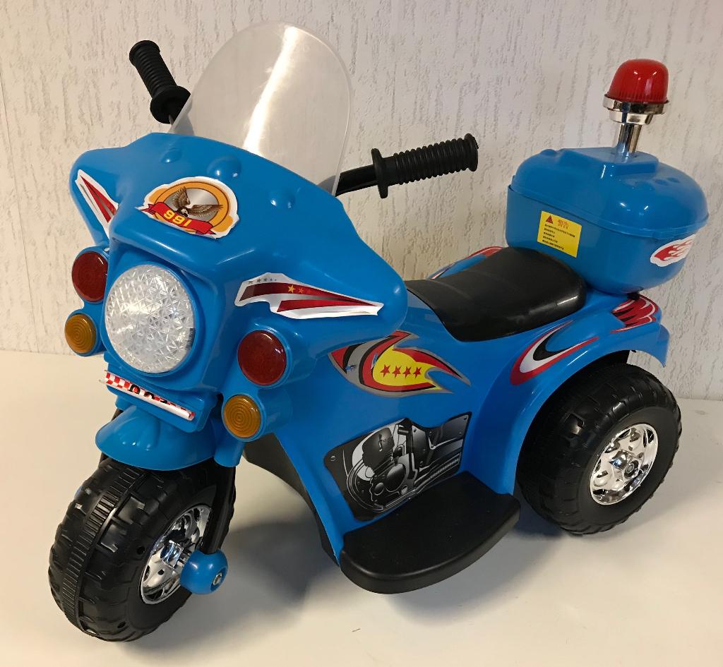 Politiemotor wit 6v Sirene - Verlichting -geluiden, Ophalen of Verzenden, Nieuw