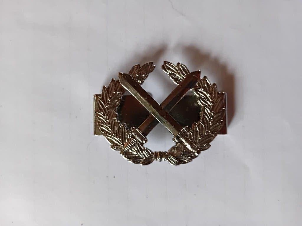 Korps Rijkspolitie schouder rang Opperwachtmeester, Ophalen of Verzenden, Landmacht, Nederland, Embleem of Badge