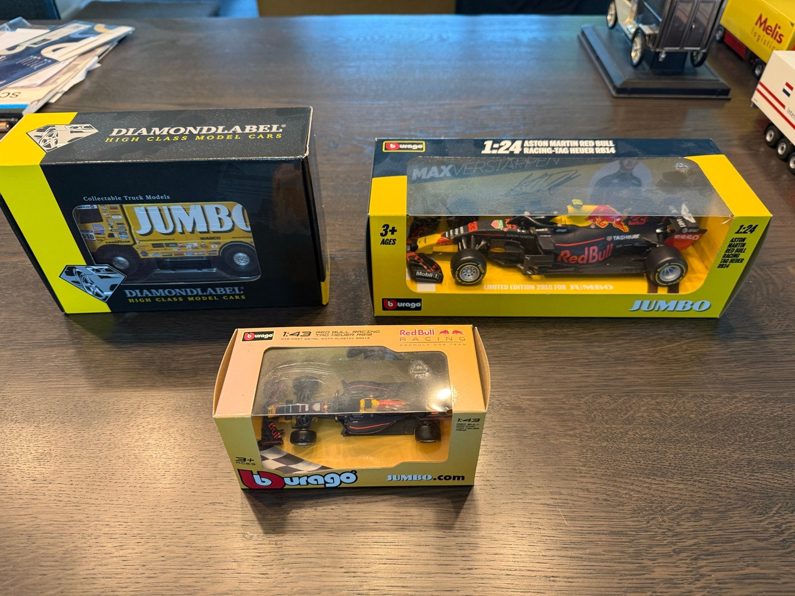 Jumbo Modelbouw: Vrachtwagen en Max Verstappen F1 auto's, Overige merken, 1:32 tot 1:50, Overige typen, Nieuw