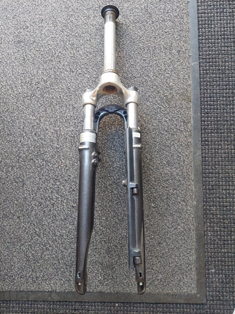 Batavus geveerde voorvork voor 28 inch wiel en velgrem, Fietsen en Brommers, Fietsonderdelen, Gebruikt, Elektrische fiets, Batavus