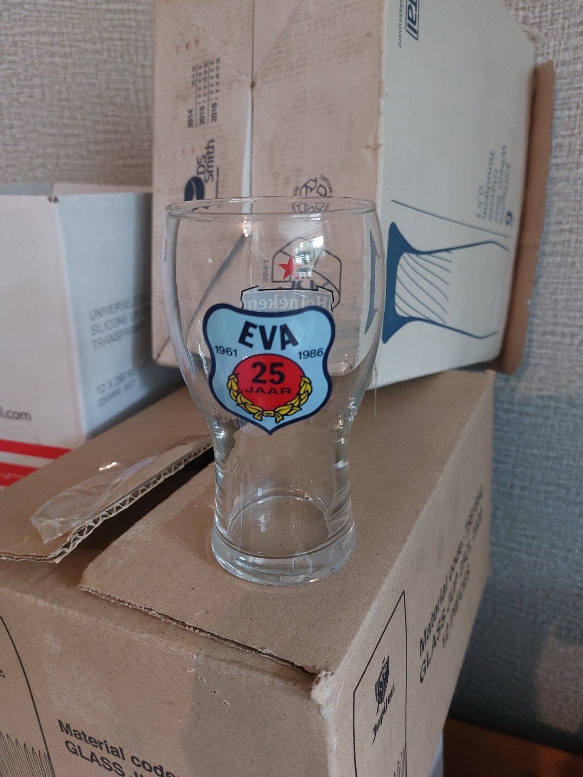 heineken dubbeldruk, Ophalen of Verzenden, Zo goed als nieuw, Glas of Glazen, Heineken