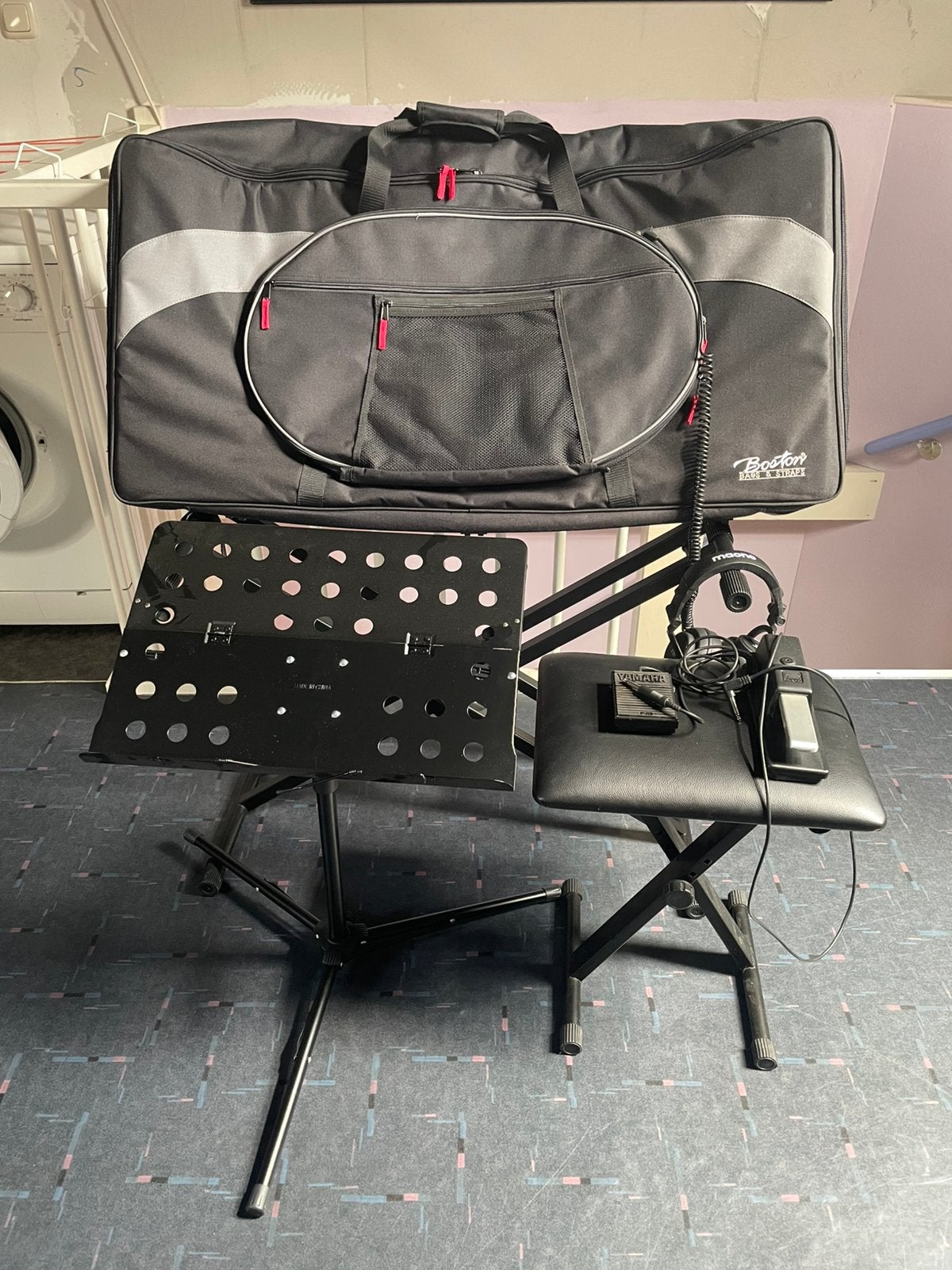 Keyboard tas Boston KBT-130 BG 61key & Pedaal Roland ., Ophalen of Verzenden, Zo goed als nieuw, Keyboard of Synthesizer