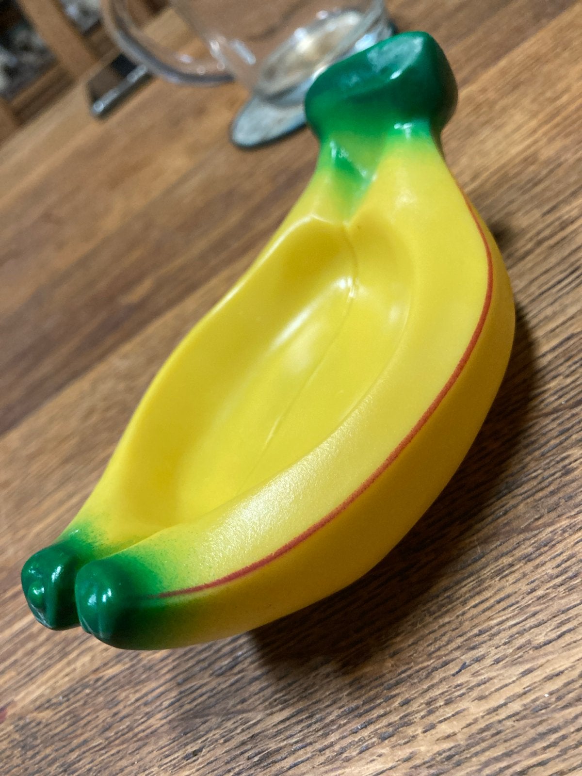 Bananen schaaltje / zeepbakje - Geel/Groen - Kunststof, Ophalen of Verzenden, Zo goed als nieuw, Meerkleurig, Kunststof
