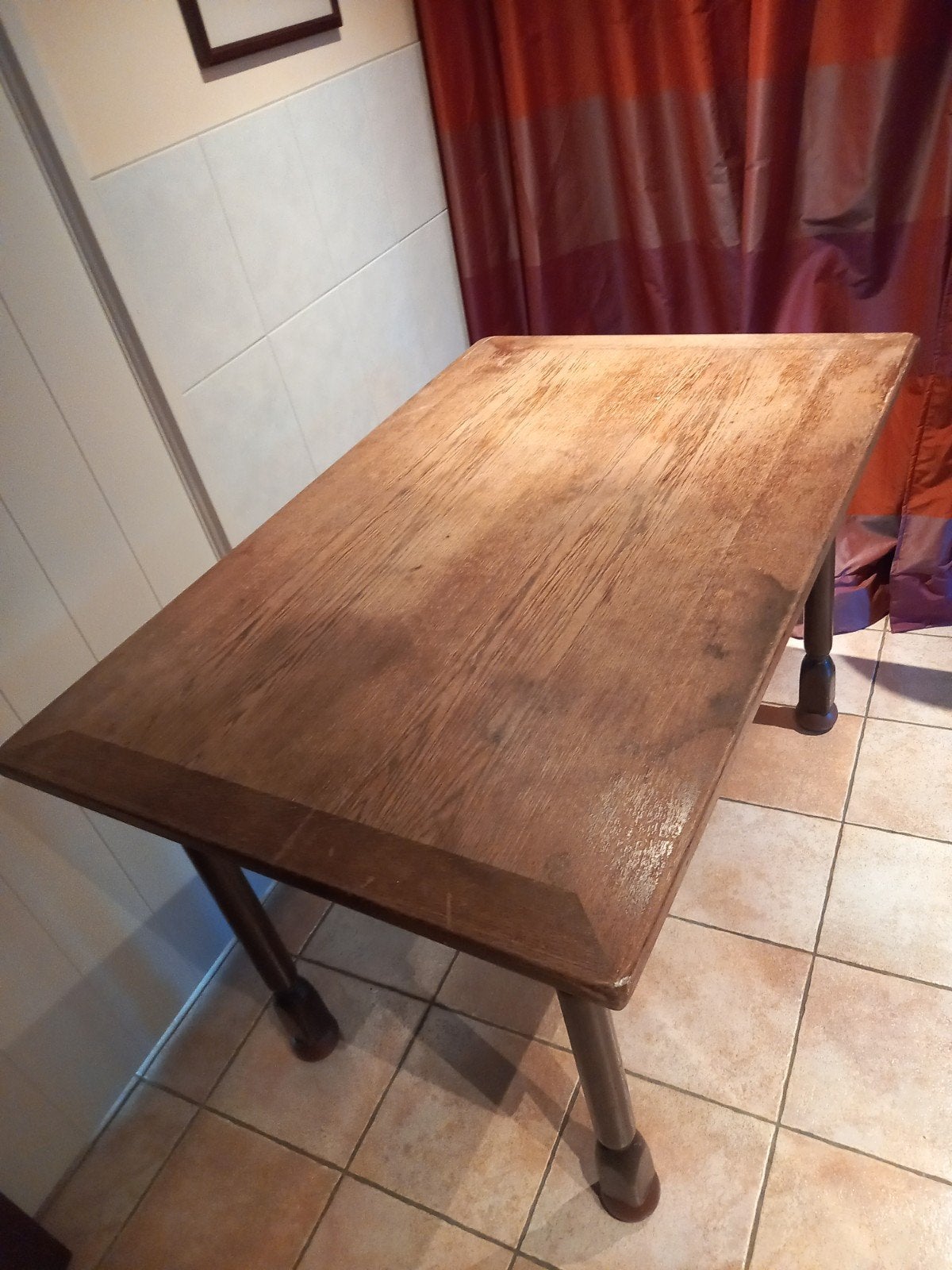 Eikenhouten Tafel met Demontabele Poten, Antiek en Kunst, Ophalen