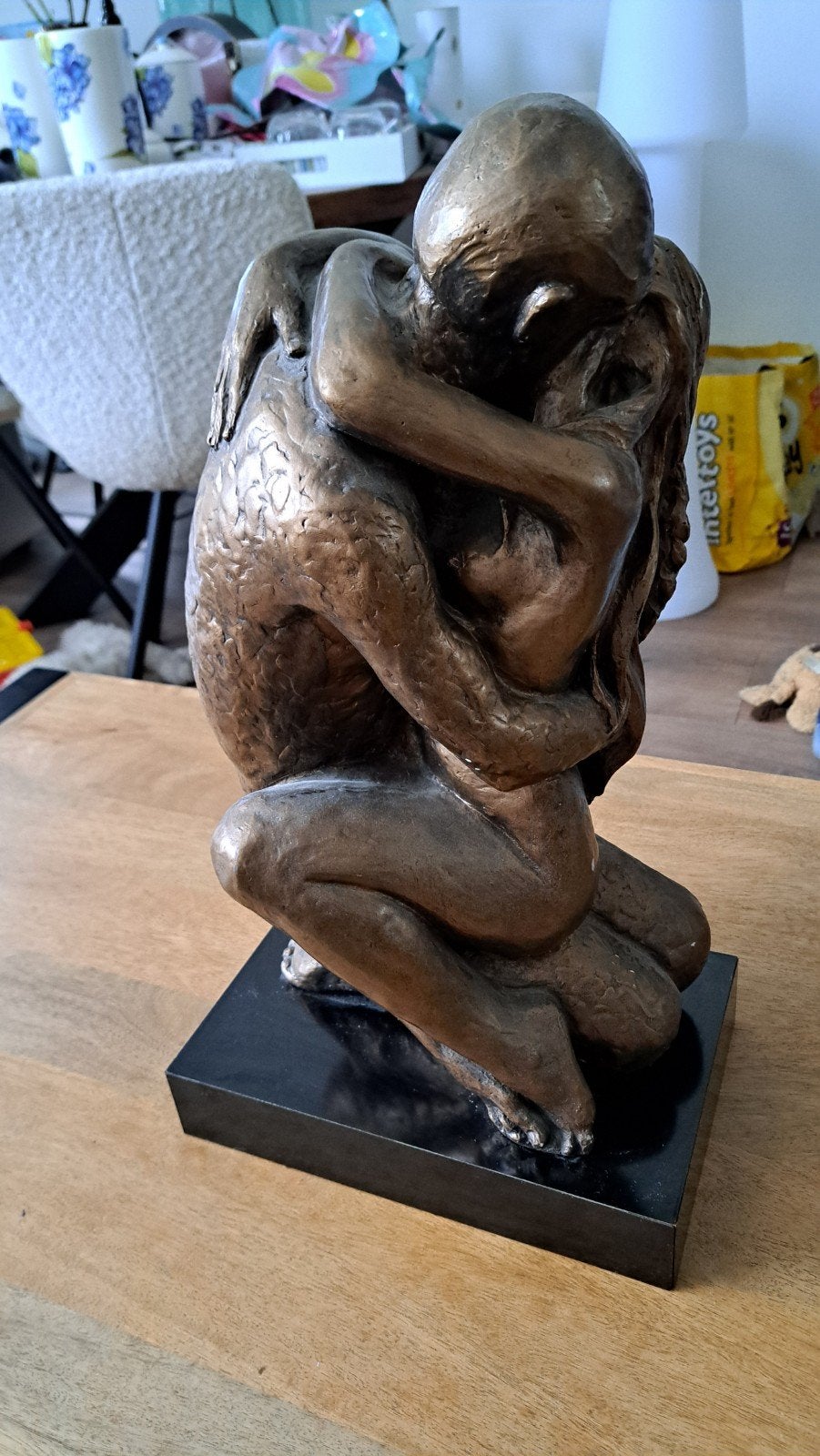 austin productions lovers embrace sculpture, Antiek en Kunst, Kunst | Beelden en Houtsnijwerken, Ophalen, Groep mensen, Gepatineerd