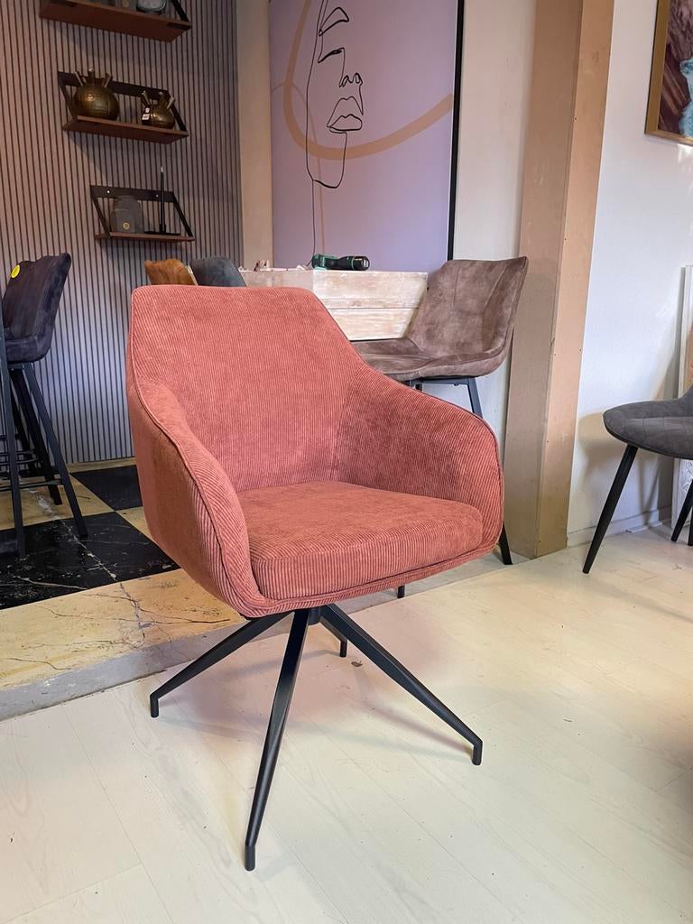 Draaistoel red copper set van 6 [NIEUW], Ophalen of Verzenden, Nieuw, Vijf, Zes of meer stoelen