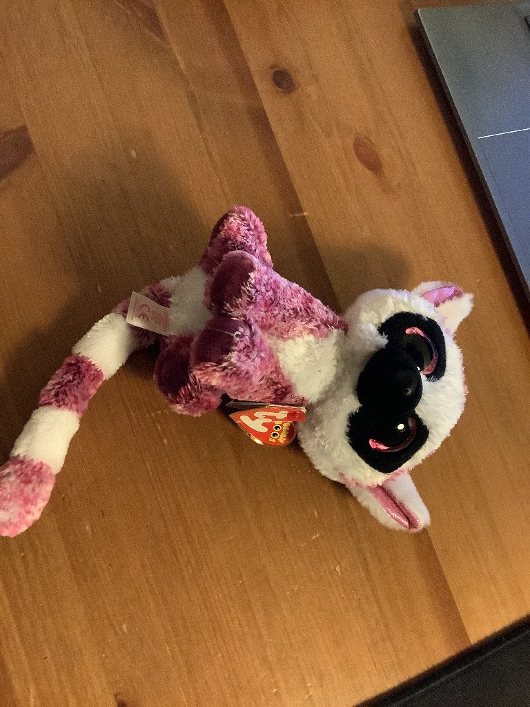 TY Beanie Boo knuffel Lee-Ann Lemur. 2017 15 cm, Overige typen, Ophalen of Verzenden, Ty, Met label