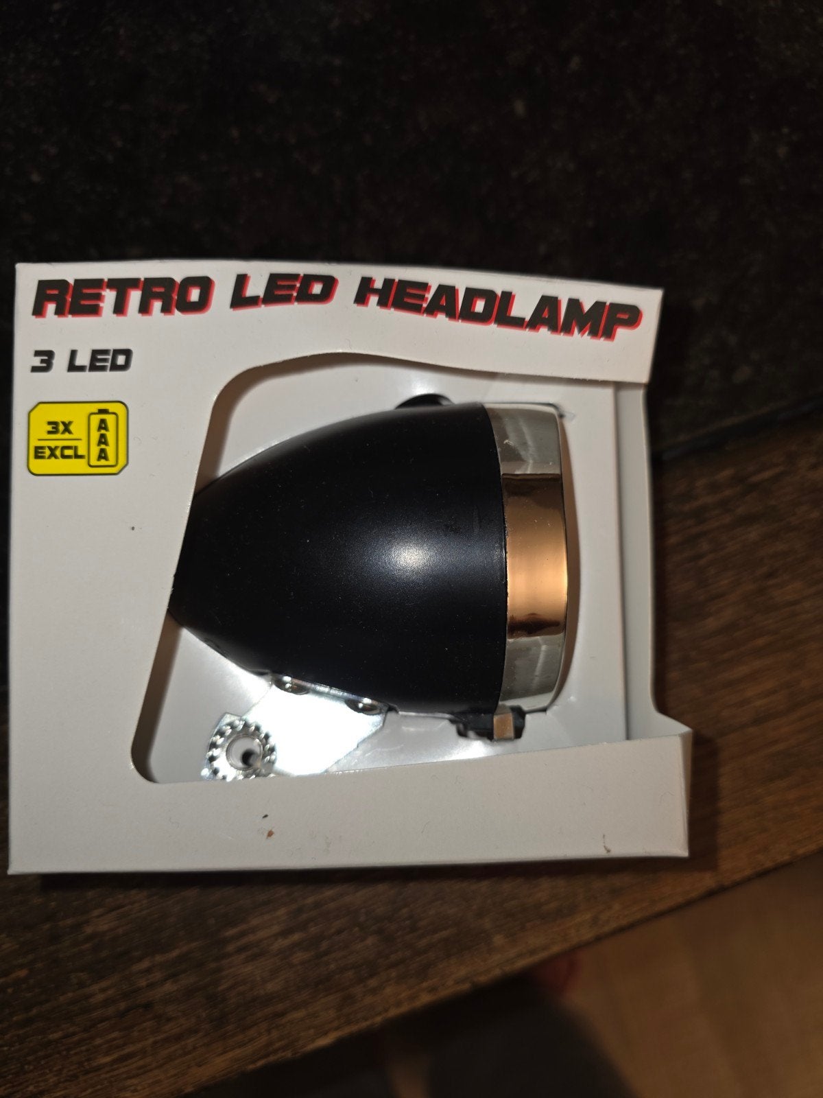 Retro LED koplamp 3 LED voor fiets, Fietsen en Brommers, Ophalen of Verzenden, Nieuw, Batterij, Voorlicht