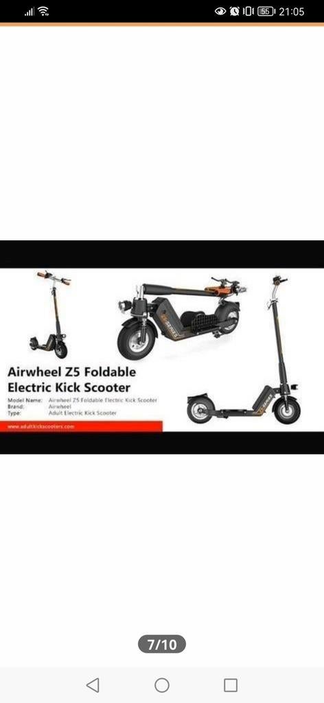 Airwheel z5 camping step elektrische step, Fietsen en Brommers, Steps, Ophalen, Zo goed als nieuw, Elektrische step (E-scooter)