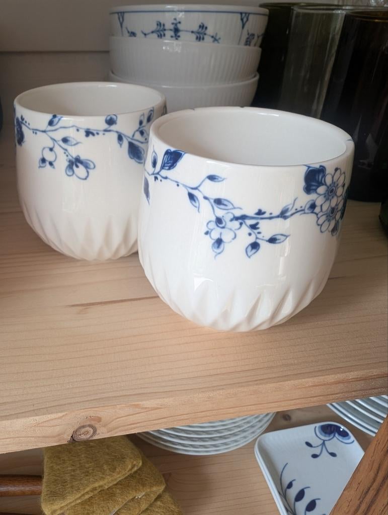 Twee Heinen Delfts blauw koffiekopjes, Keramiek, Nieuw, Ophalen of Verzenden, Overige stijlen