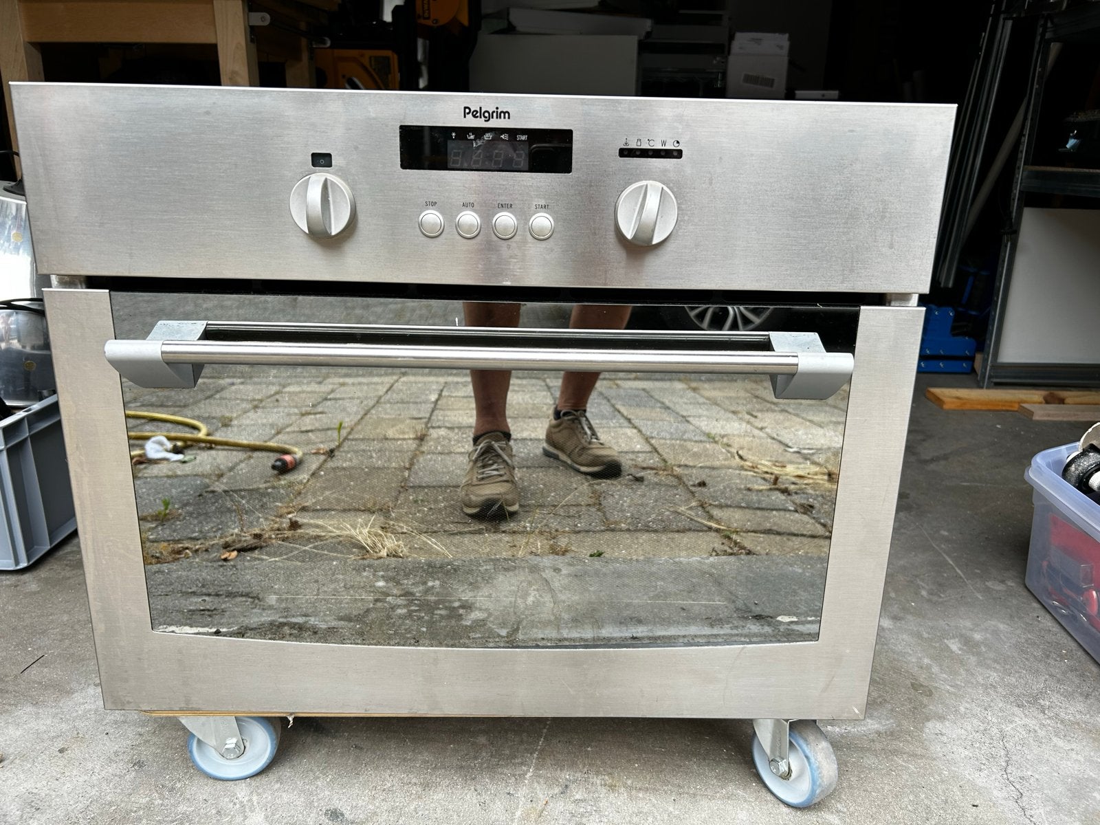 Pelgrim MAG685RVS/P01 Inbouw Combimagnetron 45 cm, Ophalen, Combimagnetron, Gebruikt, Grill