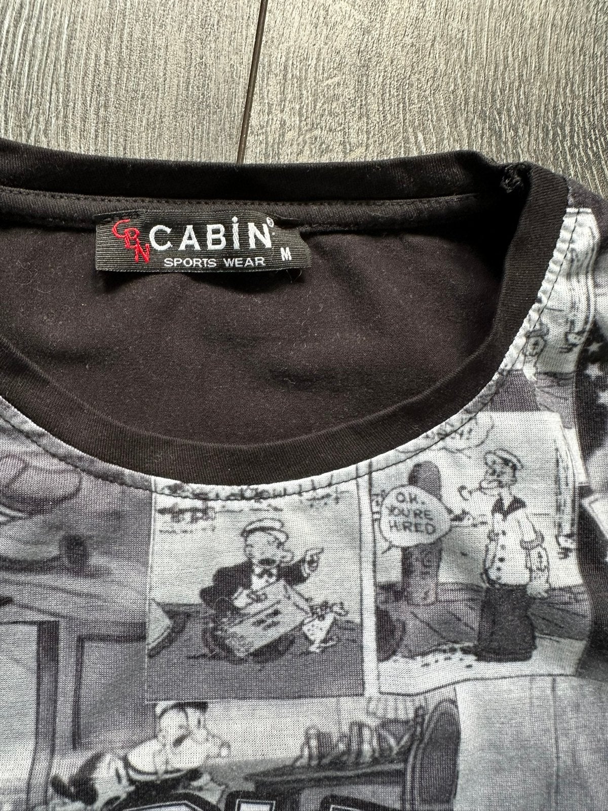 Popeye shirt! Maat M, Kleding | Heren, Ophalen of Verzenden, Zo goed als nieuw, Maat 48/50 (M), Zwart