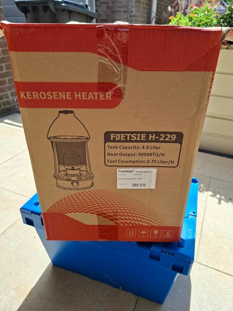 Foetsie kerosine heater, Ophalen, Zo goed als nieuw