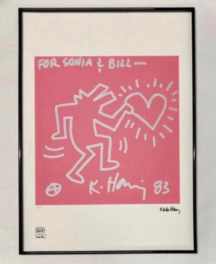 Keith Haring : litho op groot formaat, Antiek en Kunst, Kunst | Litho's en Zeefdrukken, Ophalen of Verzenden