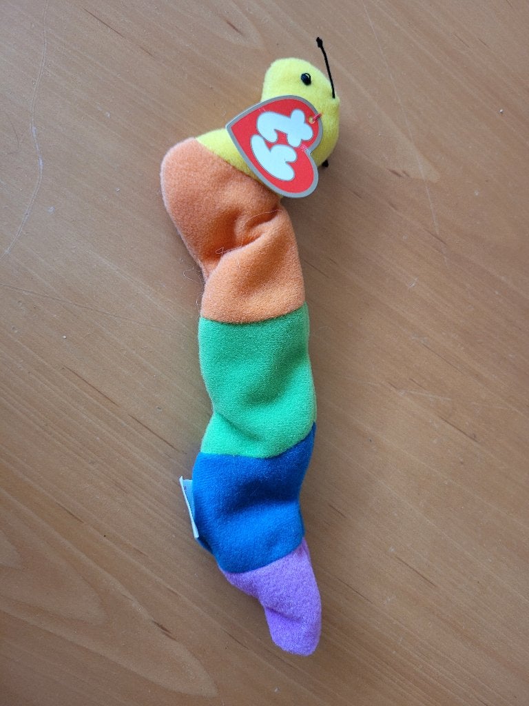 Ty Teenie Beanie Baby McDonalds Serie 2 Rups Inch, Ophalen of Verzenden, Zo goed als nieuw, Overige typen