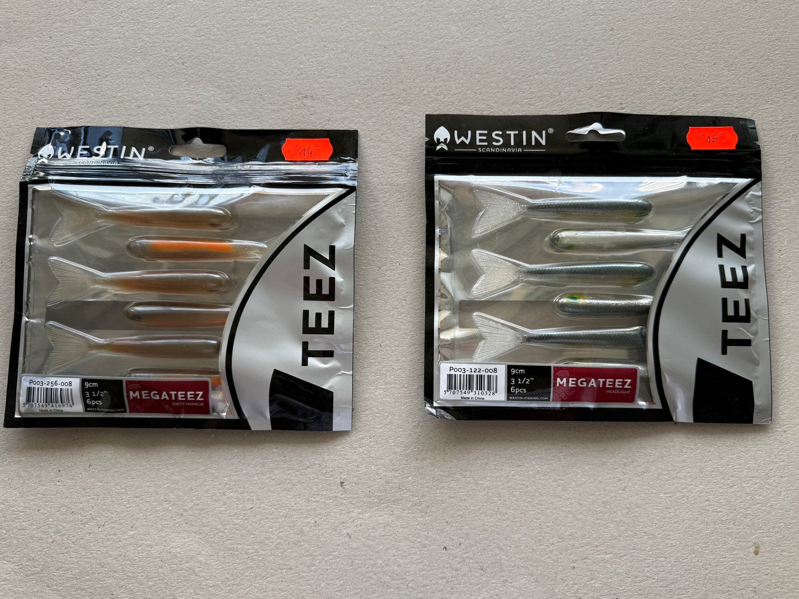 Westin MegaTeez 9 cm - 6 stuks - verschillende kleuren, Ophalen of Verzenden, Nieuw, Overige typen