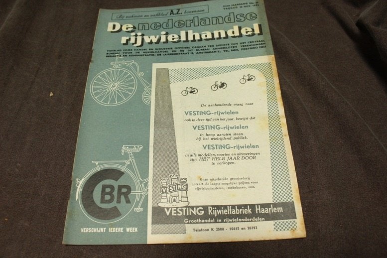 blad de Nederlandse Rijwielhandel 20 november 1953, Ophalen of Verzenden, Gebruikt