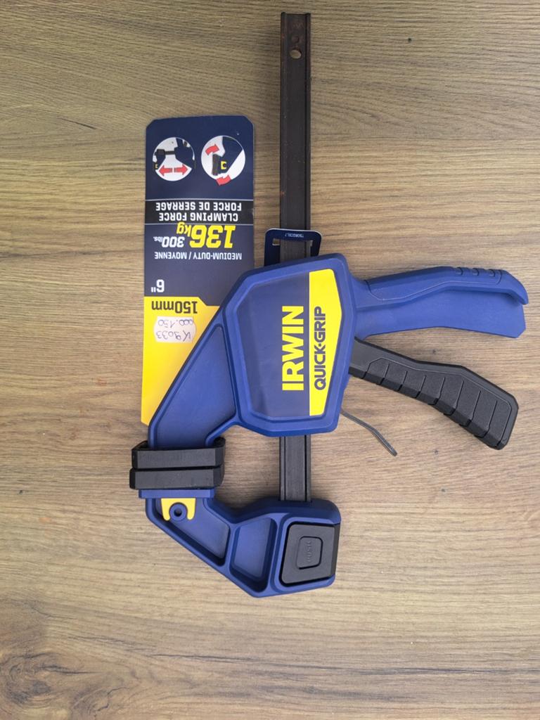 Irwin Quick-Grip lijmklem 150mm - 136kg klemkracht, Ophalen, Zo goed als nieuw