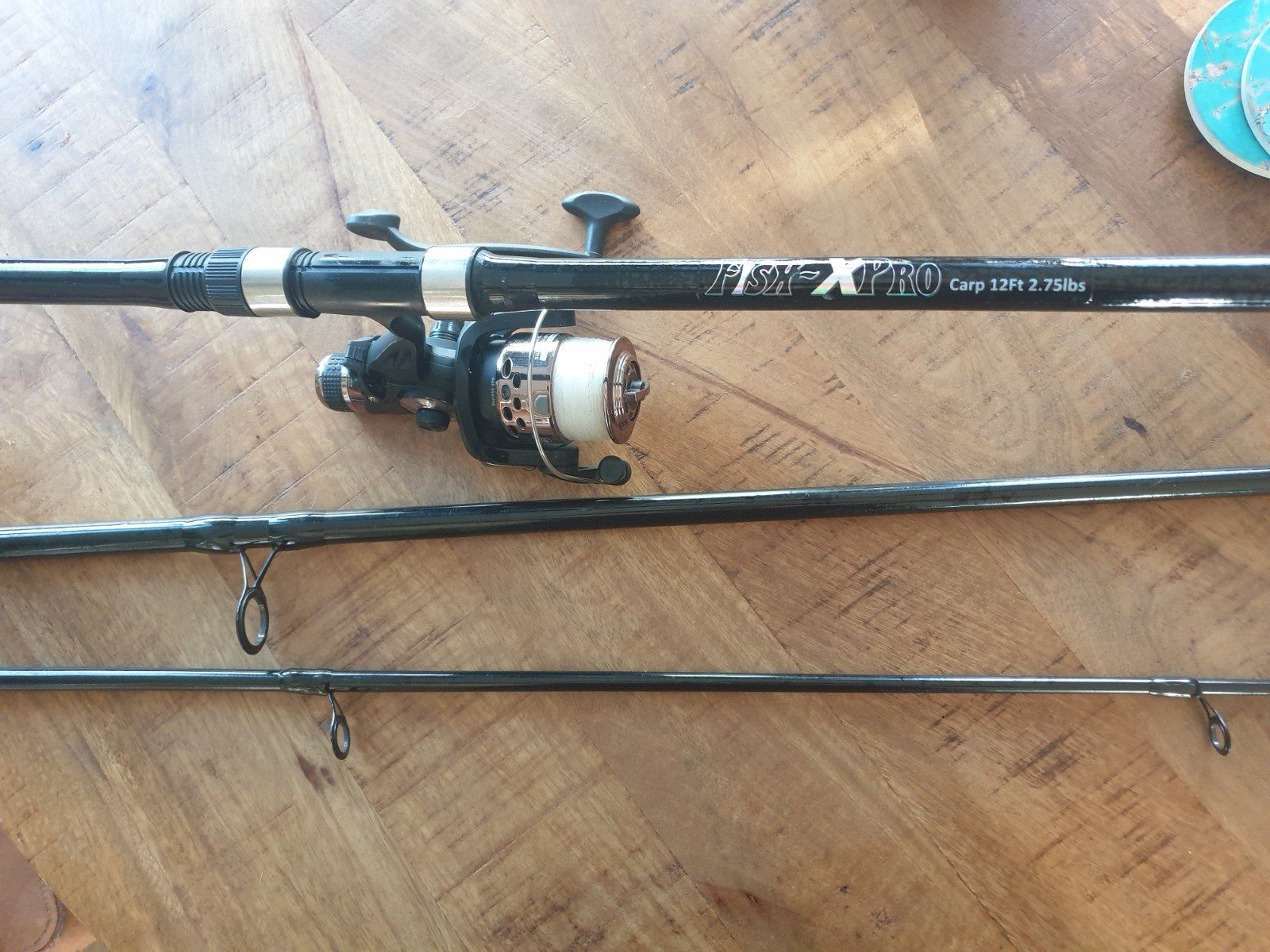 Fisch xpro 12Ft. karperhengel met molen., Ophalen, Gebruikt, Werphengel