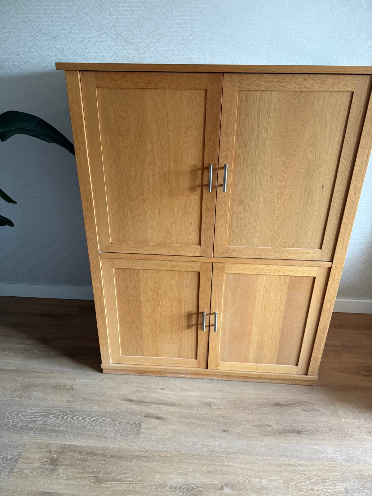 Massief eikenhouten computerkast, Ophalen, Gebruikt, 70 tot 120 cm, 40 tot 80 cm