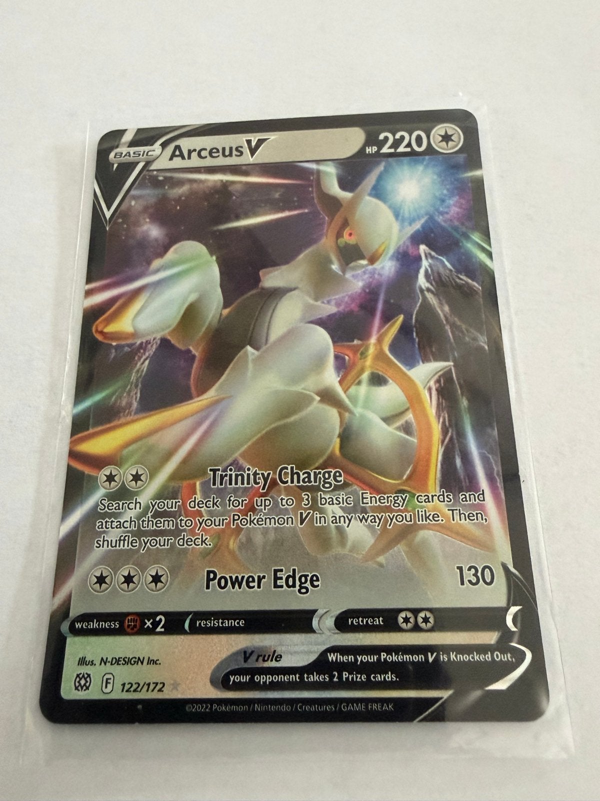 Arceus V Pokémon kaart 122/172 - Zo goed als nieuw, Ophalen of Verzenden, Zo goed als nieuw, Losse kaart