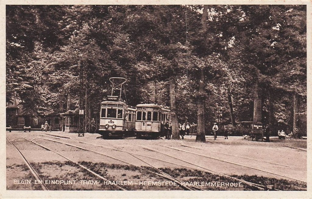 702-149-017 Schoten Begin En Eindpunt Tram Haarlem Heemsted, Verzenden, Voor 1920, Noord-Holland
