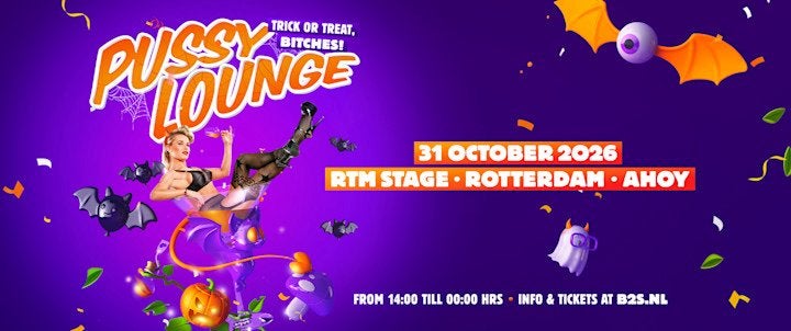 4x Pussy Lounge 31 okt 2026 tickets, Drie personen of meer