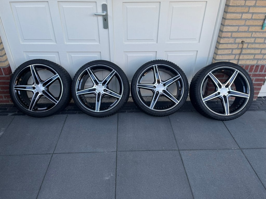 19 inch velgen 5x112 met Pirelli All Season banden, 245 mm, Banden en Velgen, Nieuw, All Season