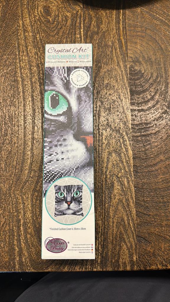Diamond Painting Kussenhoes Kat, Handgemaakt, Nieuw, Meerkleurig, Ophalen of Verzenden
