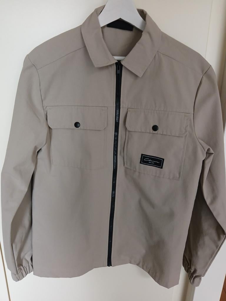 Stoere overshirt jas met rits - Beige en Groen - Maat S, CLOSURE, Beige, Ophalen of Verzenden, Zo goed als nieuw