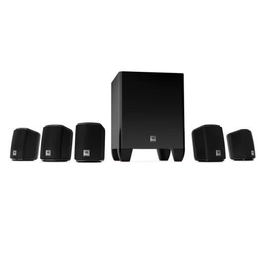 JBL Cinema 510 5.1 Surround Sound Systeem met Subwoofer, 150 watt of meer, Gebruikt, JBL, Inclusief kabels