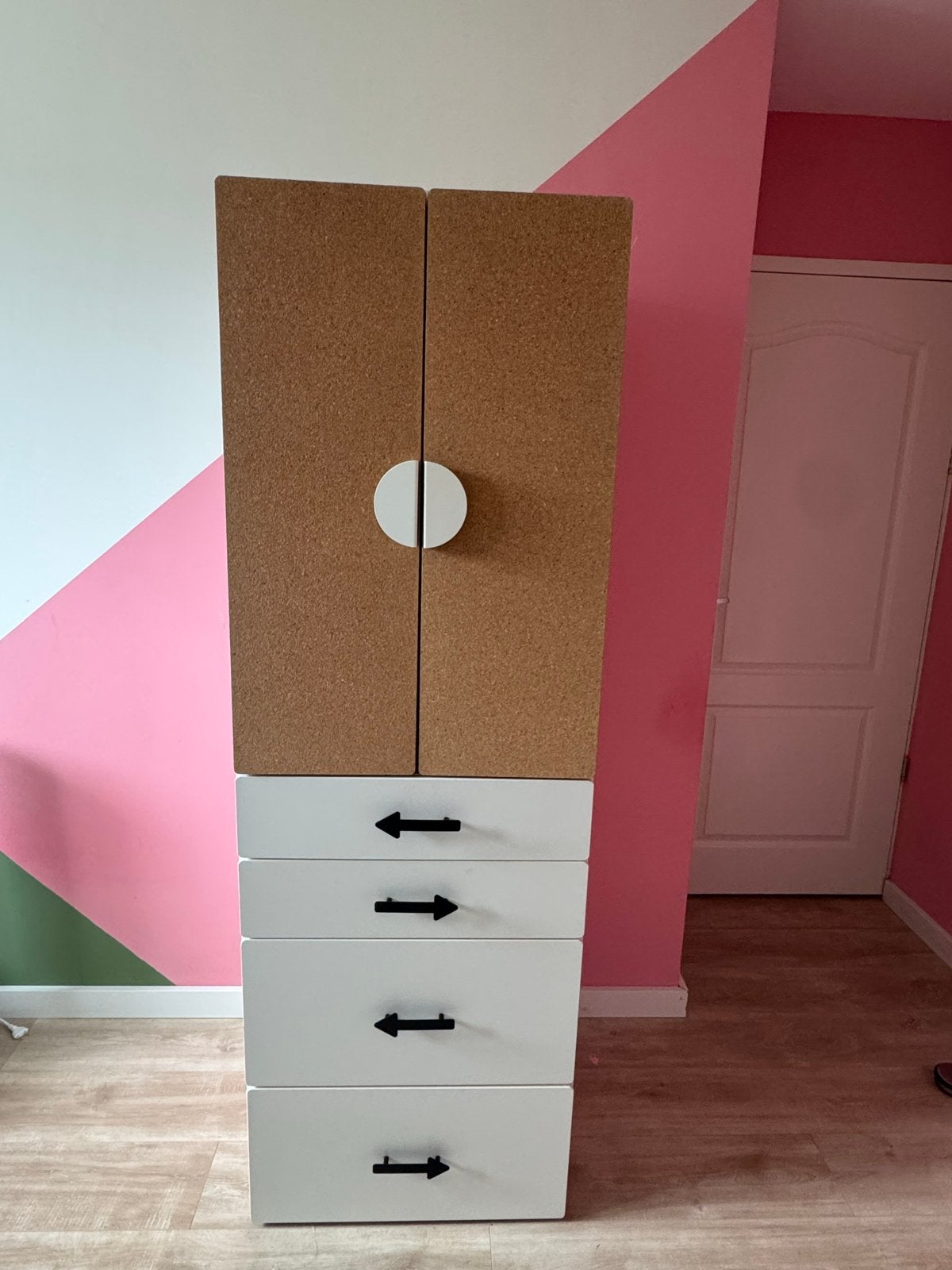 IKEA SMÅSTAD / PLATSA Kledingkast wit met 3 lades, Ophalen, Overige materialen, 50 tot 100 cm, Zo goed als nieuw