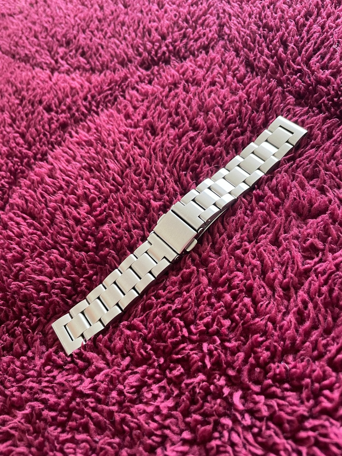 Stalen horlogeband met extra schakels en pinnen, Overige merken, Staal, Polshorloge, Ophalen of Verzenden