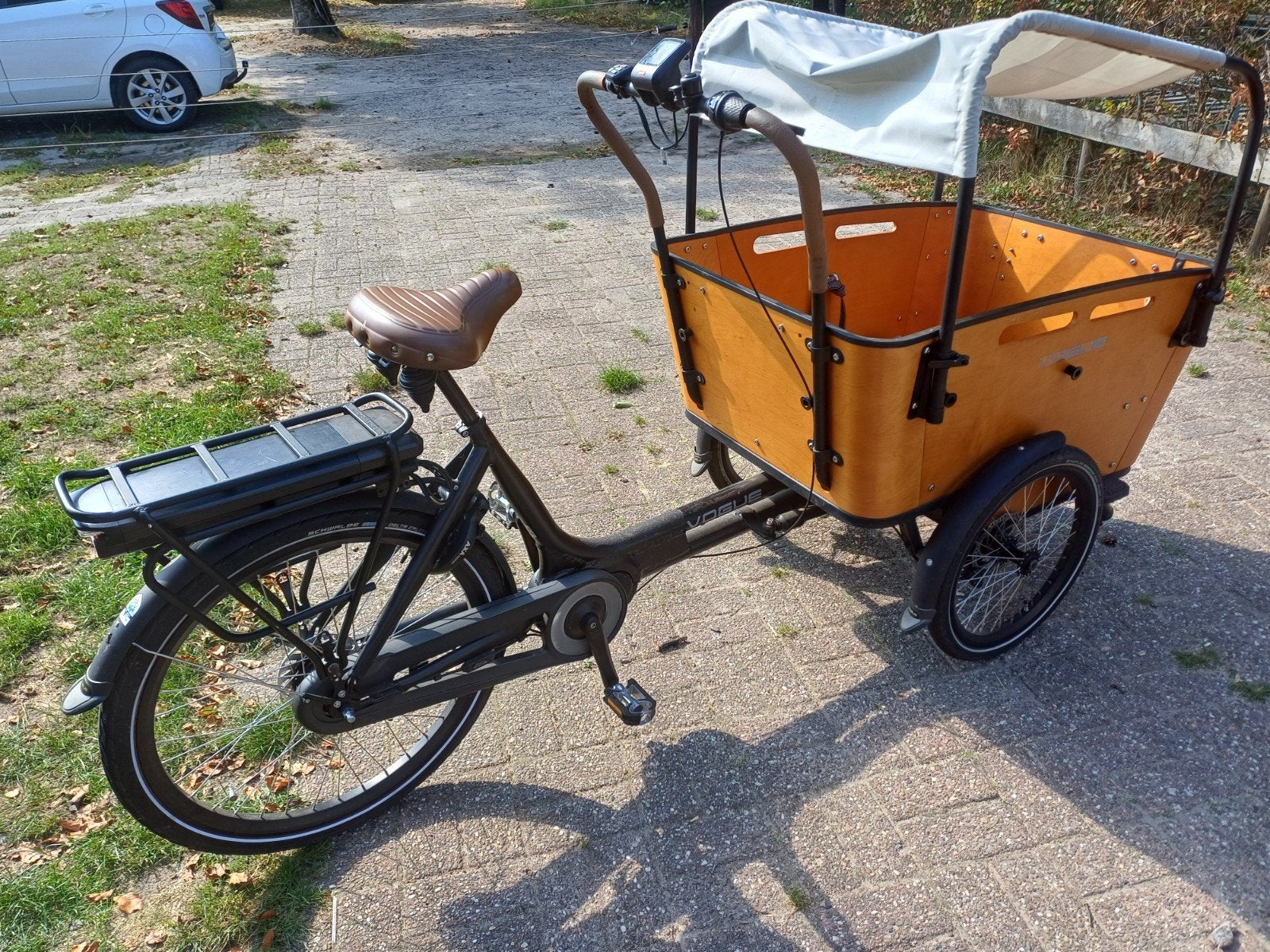 Mooie elektrische bakfiets van Vogue, Zo goed als nieuw, 2 kinderen, Elektrisch, Ophalen