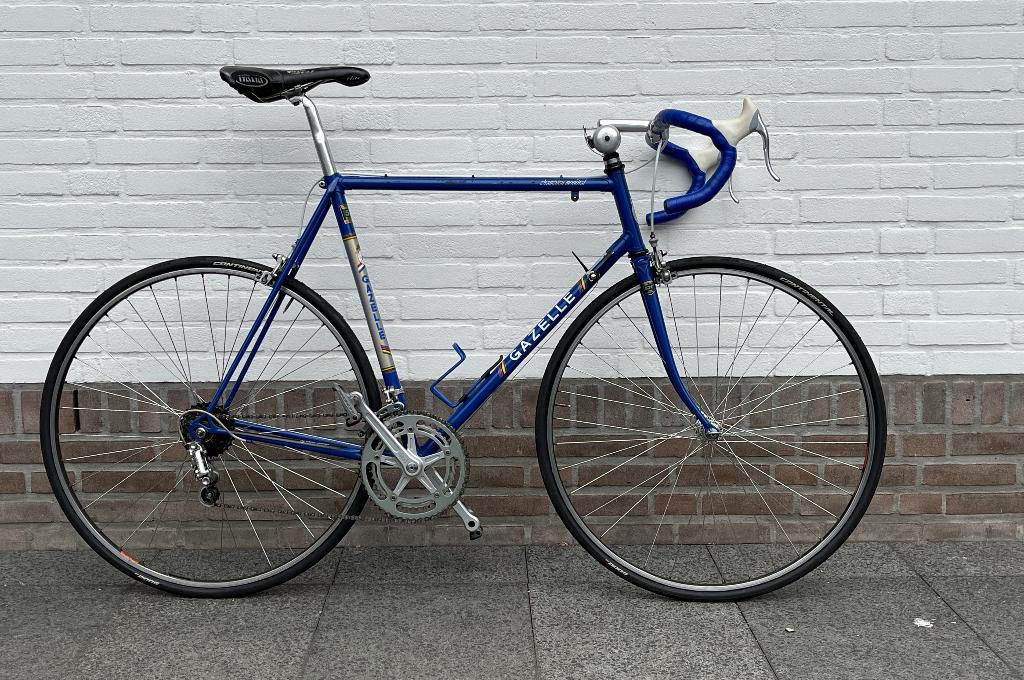 Racefiets Gazelle Champion Mondial AB frame kleur blauw, Fietsen en Brommers, Fietsen | Racefietsen, Ophalen, 28 inch, Gebruikt