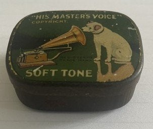His Masters Voice blikje met naalden, Ophalen of Verzenden
