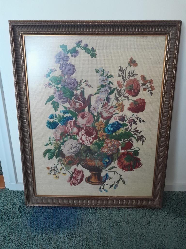 Geborduurd schilderij, Ophalen