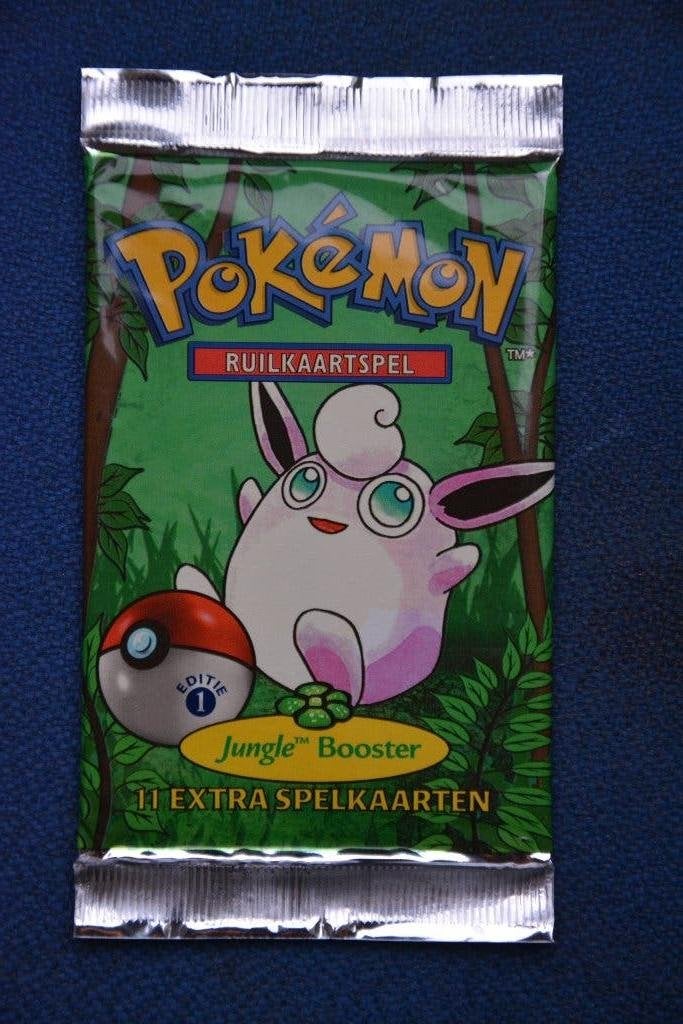 Jungle Booster Pack 1st Edition Wigglytuff Art Heavy, Ophalen of Verzenden, Nieuw, Booster, Foil