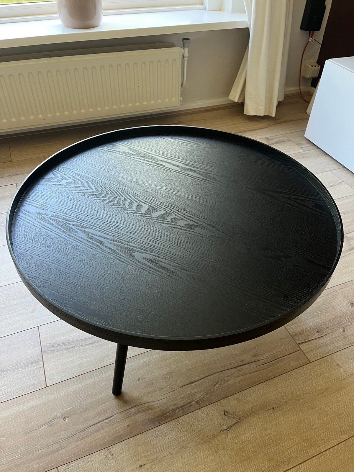 Salontafel zwart, Gebruikt, 100 tot 150 cm, Rond, 5 – 50