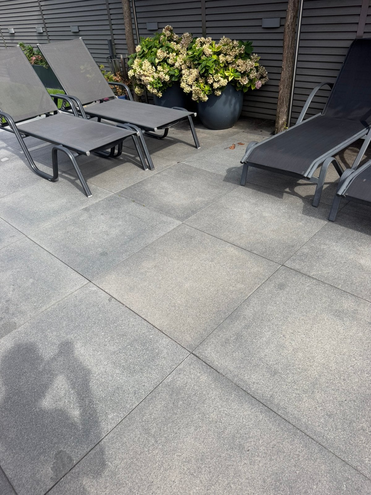 20 m2 Graniet terrastegels 80x80x3 cm, Ophalen, Zo goed als nieuw, Natuursteen, Terrastegels