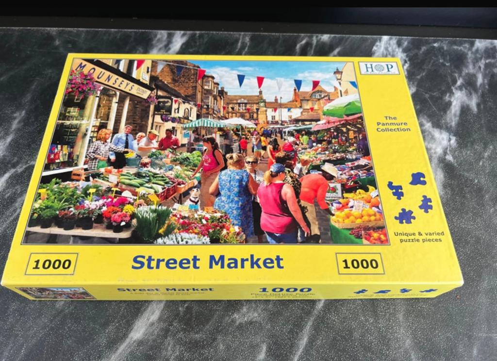 HOP puzzel 1000 stukjes Street Market The Panmure Collection, Hobby en Vrije tijd, Denksport en Puzzels, Ophalen of Verzenden