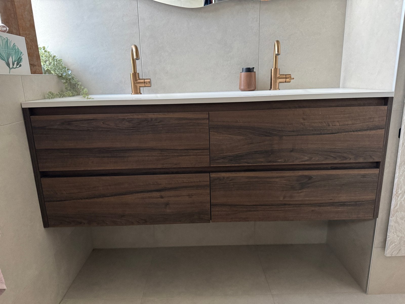 Thebalux Badkamermeubel 140cm met dubbele wasbak, Ophalen, 100 tot 150 cm, Zo goed als nieuw, Minder dan 100 cm
