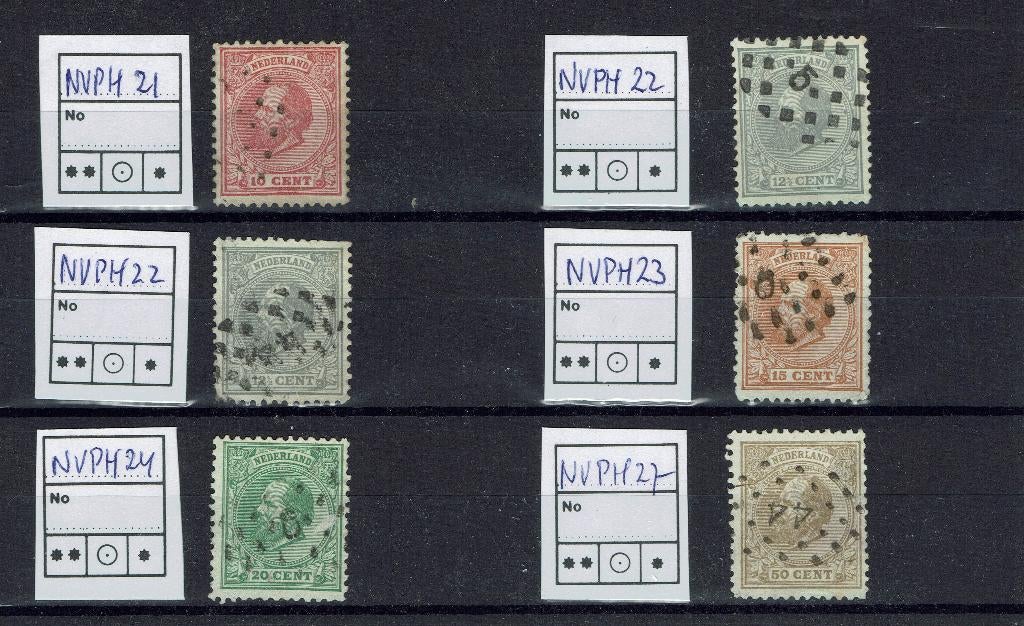 Nederland puntstempels, Postzegels en Munten, Verzenden, T/m 1940, Gestempeld