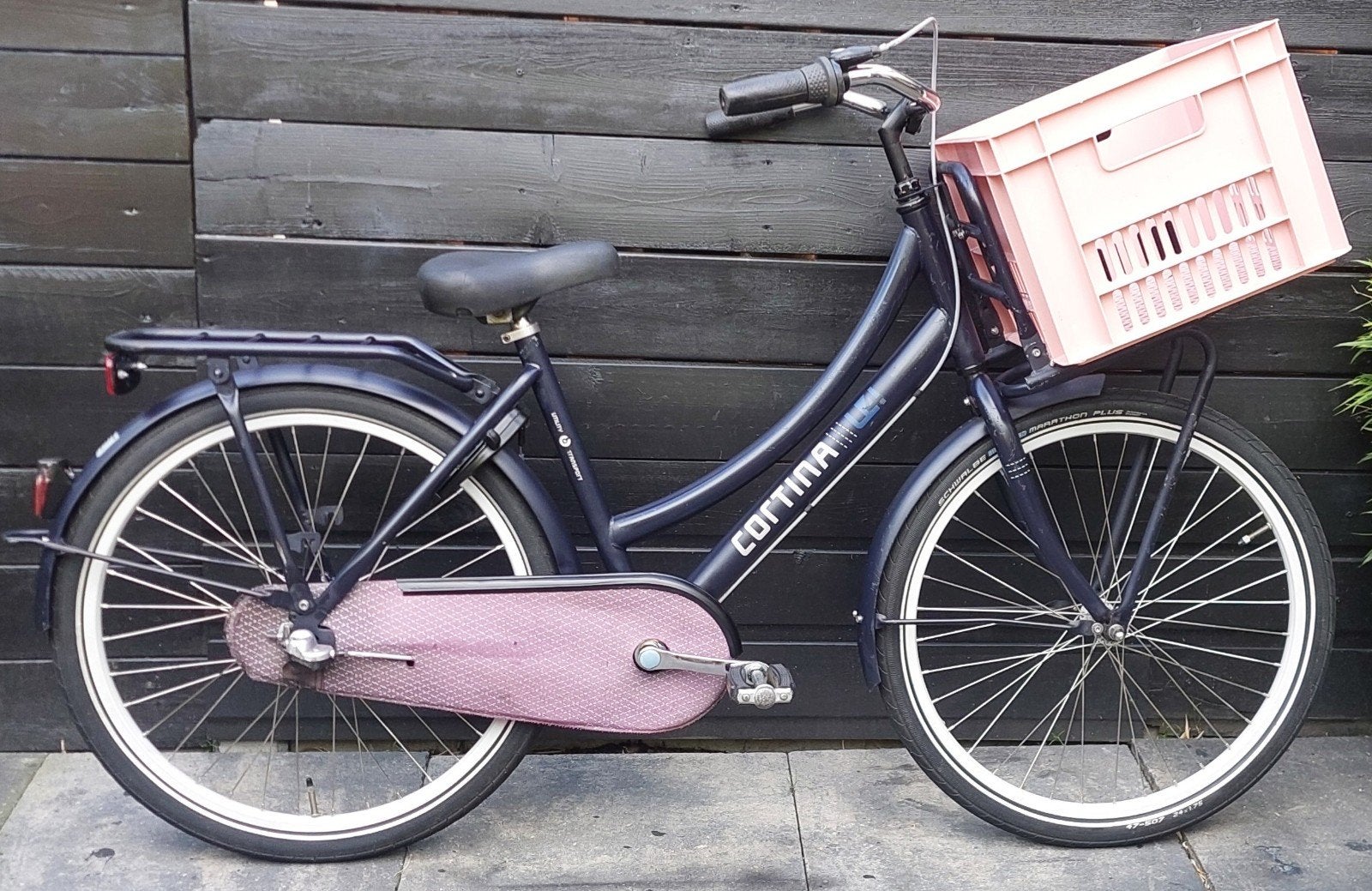 Cortina U4 Transport Pure Utility 24" N3 AXA, Fietsen en Brommers, Fietsen | Meisjes, Terugtraprem, 24 inch, Cortina U4 transportfiets