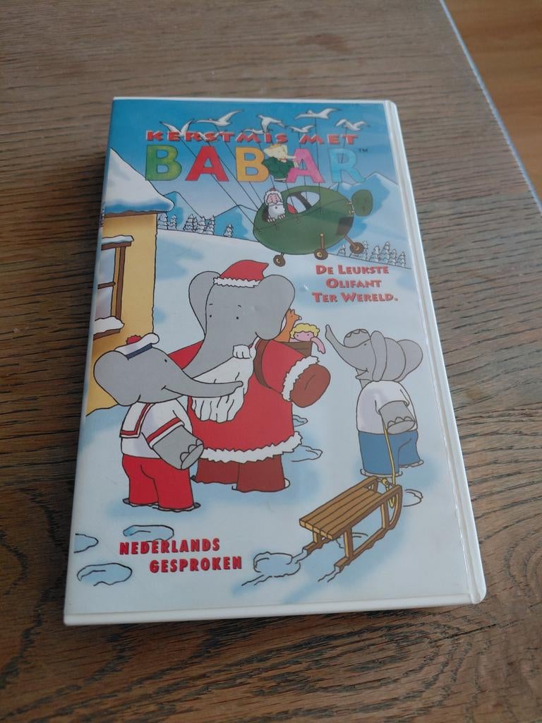 Kerstmis met Babar de leukste olifant ter wereld videoband., Cd's en Dvd's, Gebruikt, Tekenfilm, Alle leeftijden, Kinderprogramma's en -films
