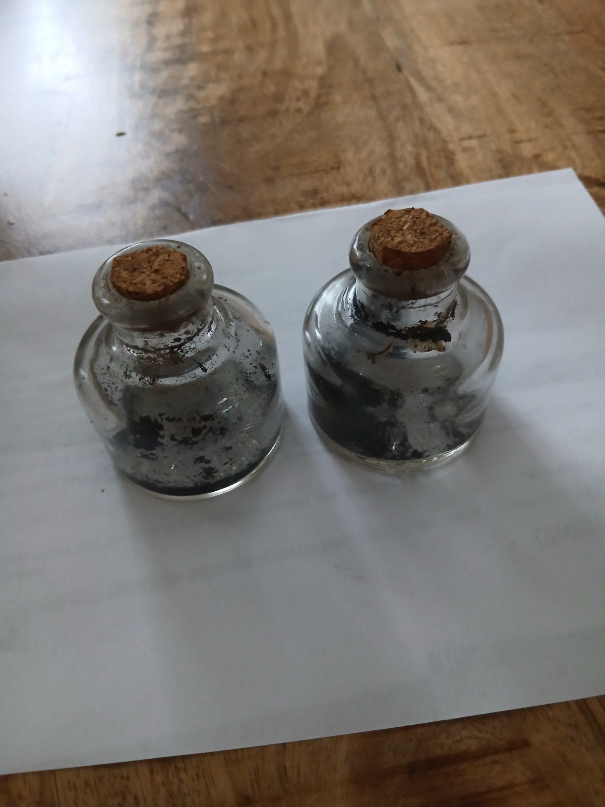 Decoratieve inkt flesjes met kurk, set van 2, Ophalen of Verzenden